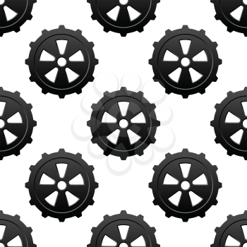 Gear and pinion seamless pattern background for industrial design