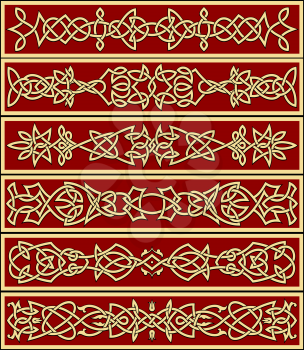 Borders and frames in celtic ornament style for ornate and embellishments