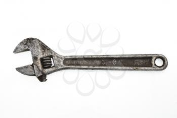 Rusty metal screw-wrench 