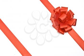 Royalty Free Photo of Red Ribbons and Bow