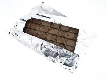 Chocolate on a foil 