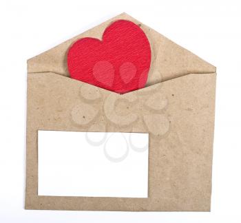 Paper package with valentine card 