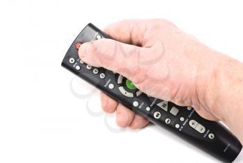 Royalty Free Photo of a Remote Control in Hand