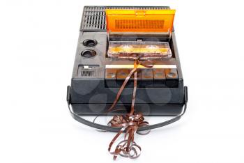 Royalty Free Photo of a Magnetic Audio Tape Cassette Recorder