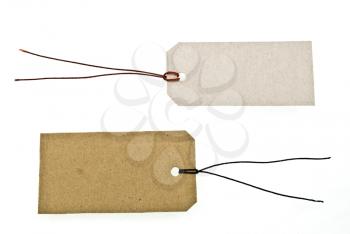 Cardboard tags with lace 