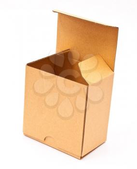 Empty open cardboard box 