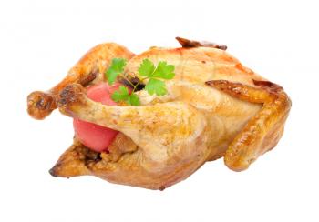 Royalty Free Photo of a Broiled Stuffed Chicken