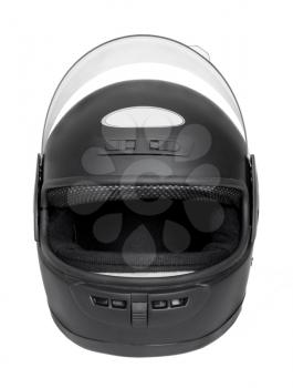 Black motorcycle helmet