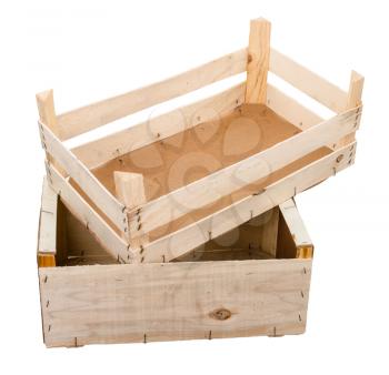 Wooden boxes for fruit