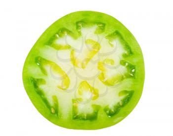 Slice of green tomatoes