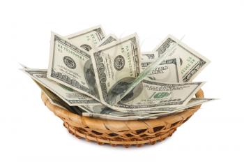 Basket with money
