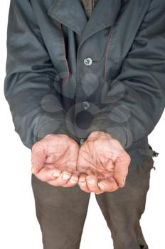 hands of a person begging