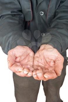 hands of a person begging