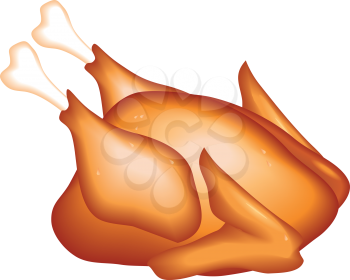Turkey illustration of a Happy Thanksgiving Celebration Design with dish