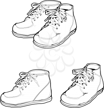 Royalty Free Clipart Image of Baby Shoes