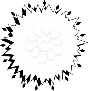 Royalty Free Clipart Image of a Burst Frame