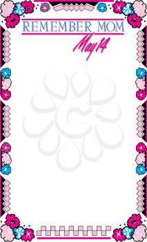 Royalty Free Clipart Image of a Mother's Day Border