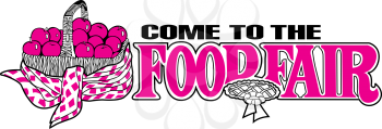 Royalty Free Clipart Image of a Food Fair Header