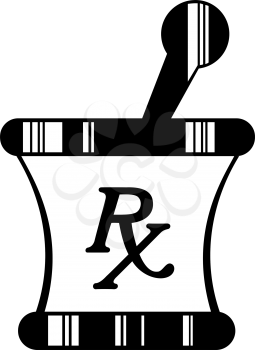 Royalty Free Clipart Image of a Pharmacist's Mortar and Pestle