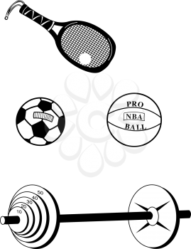 Royalty Free Clipart Image of Sporting Goods