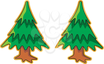 Royalty Free Clipart Image of Tree Stickers