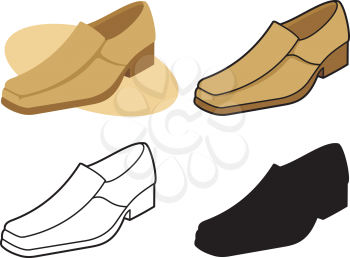 Royalty Free Clipart Image of Men's Shoes