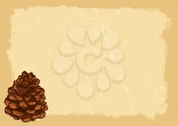 Royalty Free Clipart Image of a Pine Cone Background