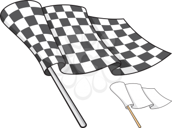 Royalty Free Clipart Image of a Checkered Flag