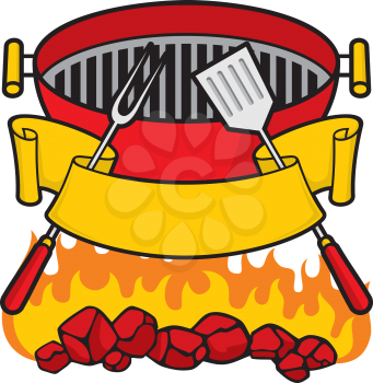 Royalty Free Clipart Image of a Barbecue Grill