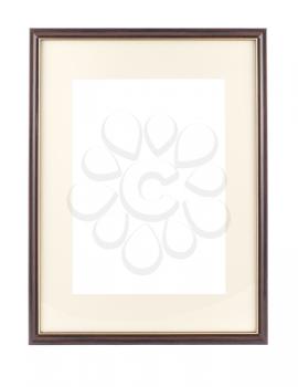 Empty frame for picture or portrait isolated