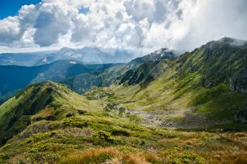 Mountains: Carpathians on the border of Ukraine and Romania. Large resolution