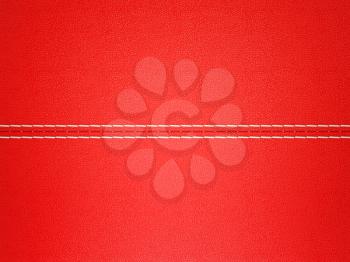 Red stitched leather background. Large resolution. Useful as texture