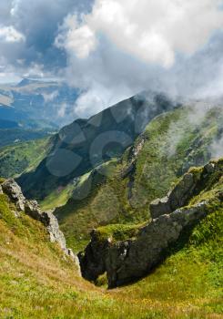 Trekking: Carpathian mountains landscape in Ukraine