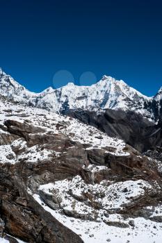 Mountain range view from Renjo pass in Himalaya.Travel to Nepal