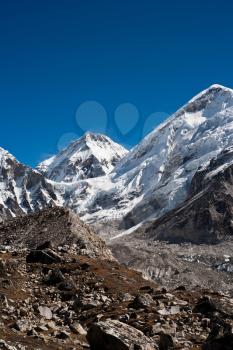 Peaks near Gorak shep in Himalayas