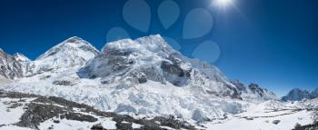 Everest base camp area panoramic view. Extreme resolution