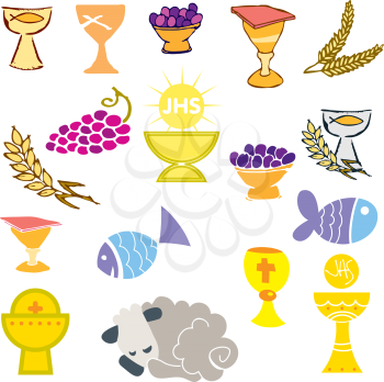 Royalty Free Clipart Image of Communion Elements