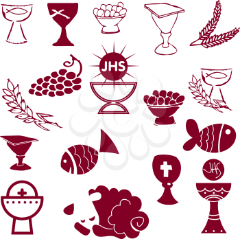Royalty Free Clipart Image of Communion Elements