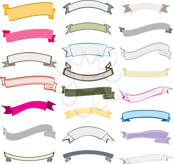 Royalty Free Clipart Image of Scrolls