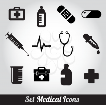 Royalty Free Clipart Image of a Set of Medical Icons