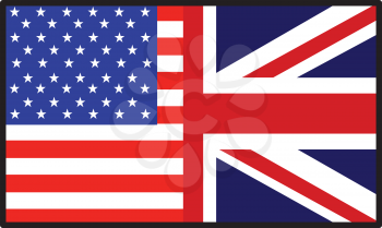 Royalty Free Photo of a Half American Half British Flag