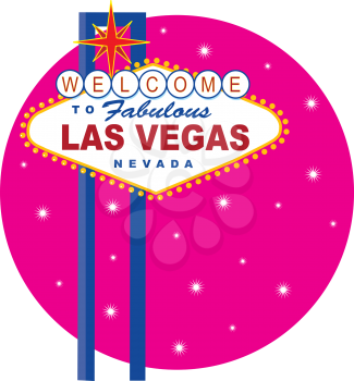 Royalty Free Clipart Image of a Las Vegas Sign