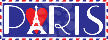 Royalty Free Clipart Image of a Paris Banner