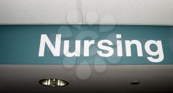 Nursing sign at the hospital