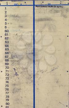 Old numbered pilot's registry.