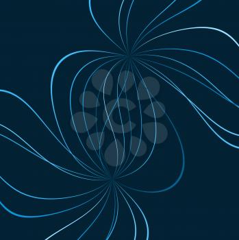 abstract lines on dark blue background