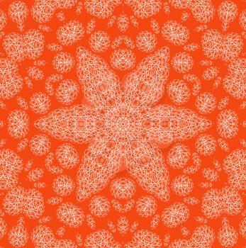 Orange background with abstract white pattern