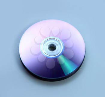 Closeup stack of few compact discs cd CD DVD