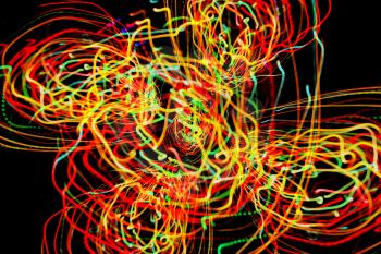 Abstract color pattern of motion neon lights