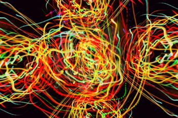 Abstract color pattern of motion neon lights